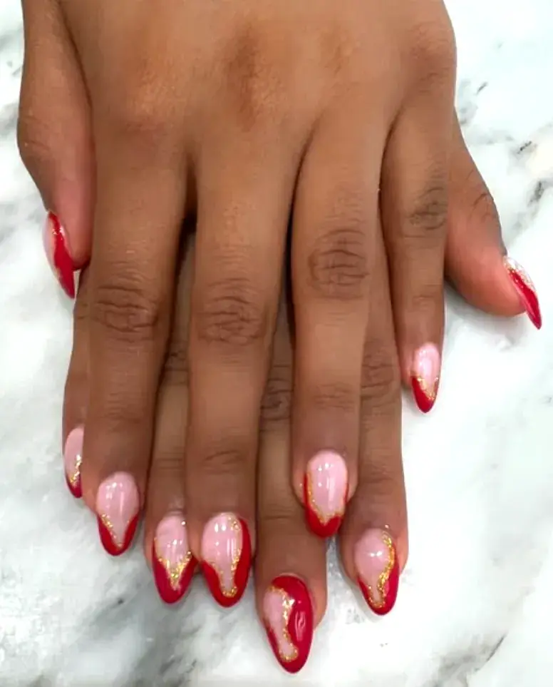 Red Gold Swirl French
