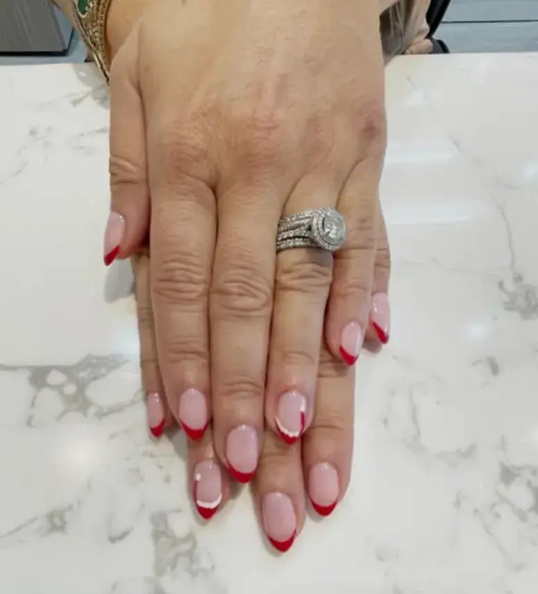 Red French White Smile Accent