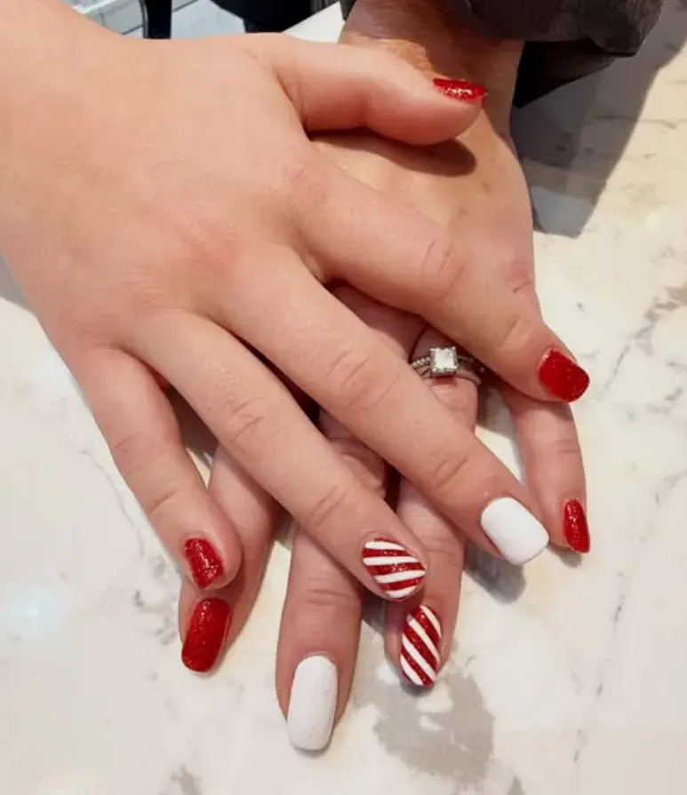 Red Glitter Candy Cane
