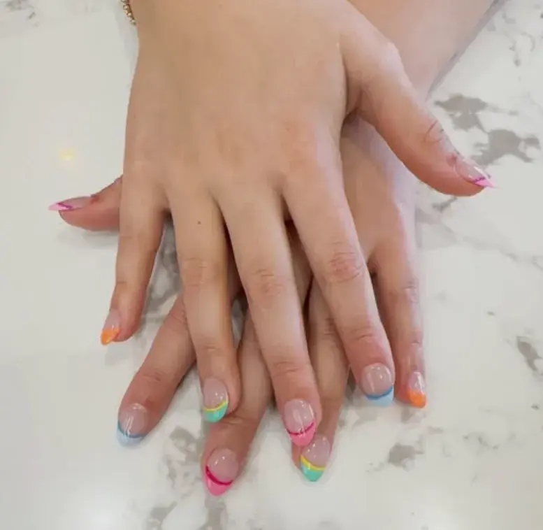 Neon Rainbow Skinny French