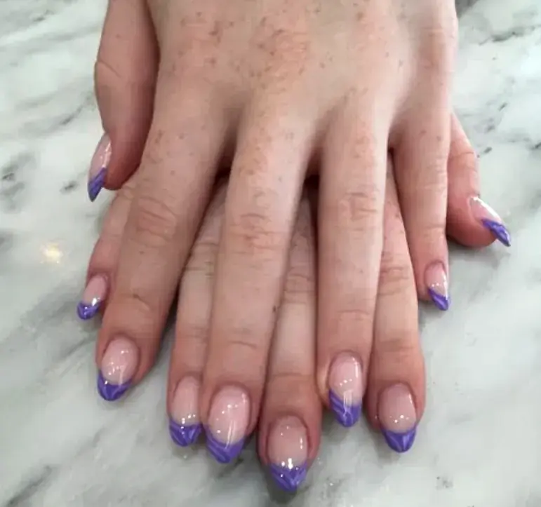 Purple Glitter French
