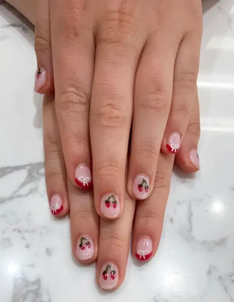 Cherry Bow Red French