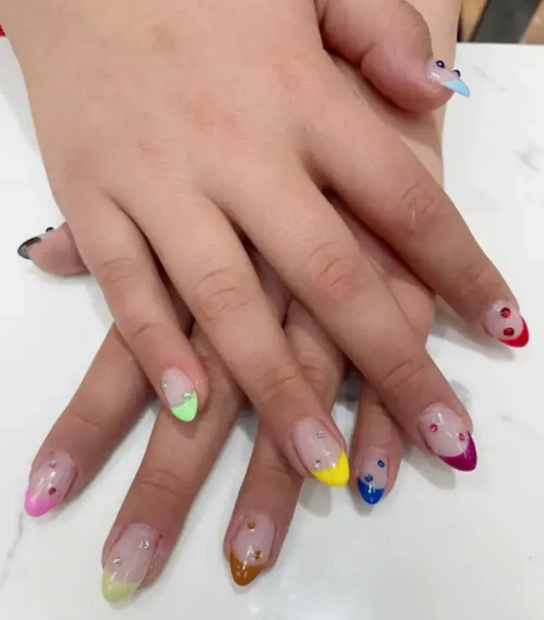 Rainbow Rhinestone French