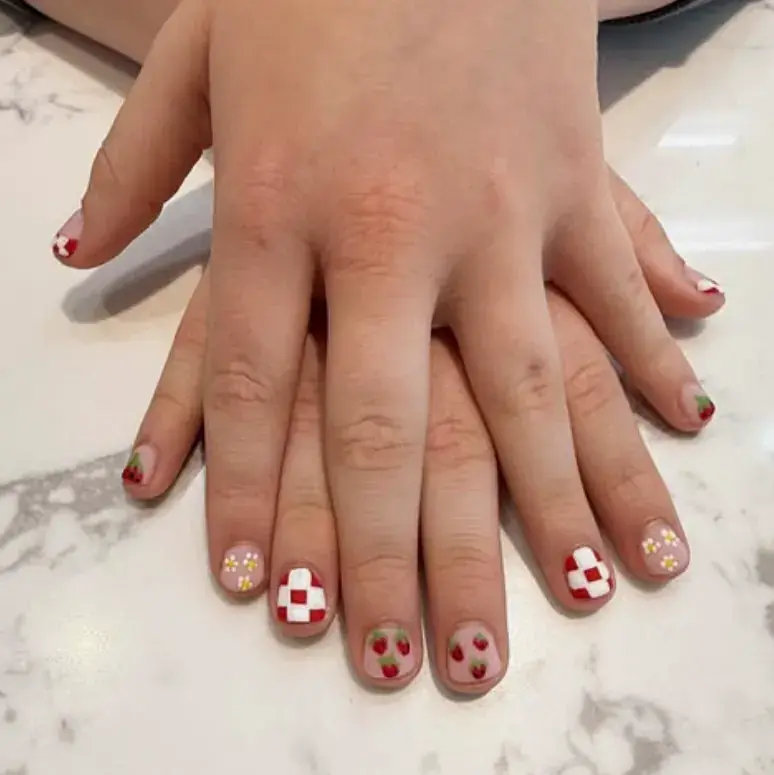 Strawberry Picnic Checkered