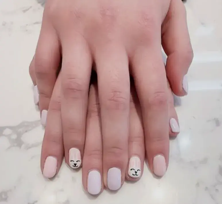 Pale Pink Bunny Faces